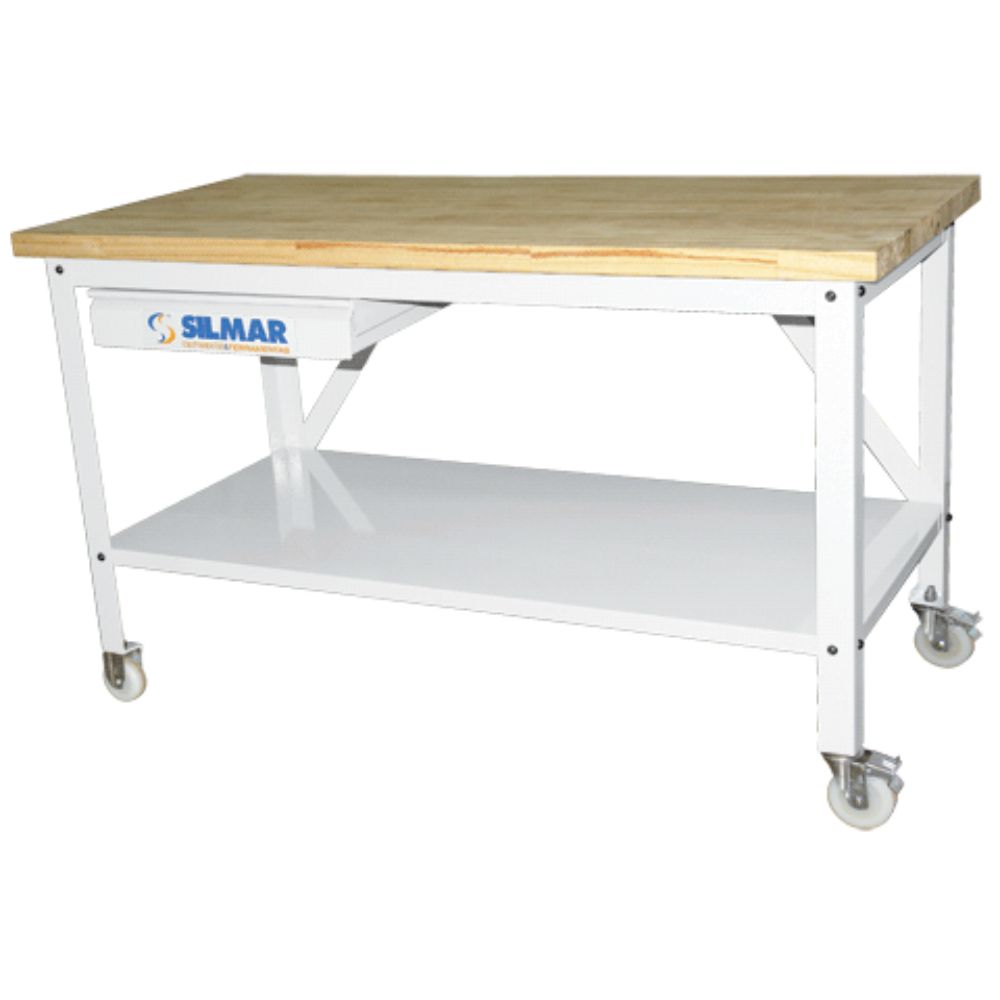 Bancada de Trabalho de 690x1500mm com Rod...