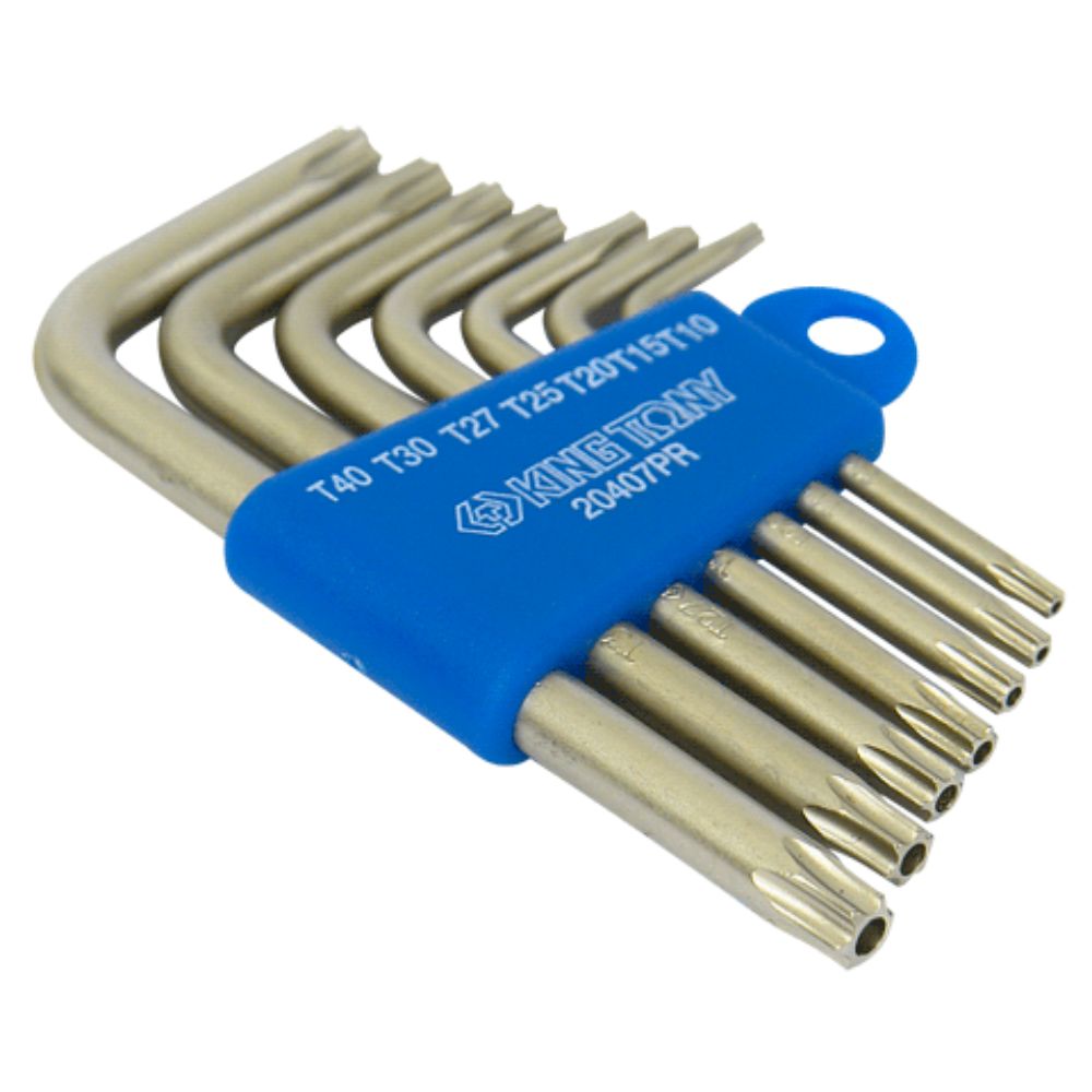 Jogo de Chave Torx Tipo L com Guia - King...